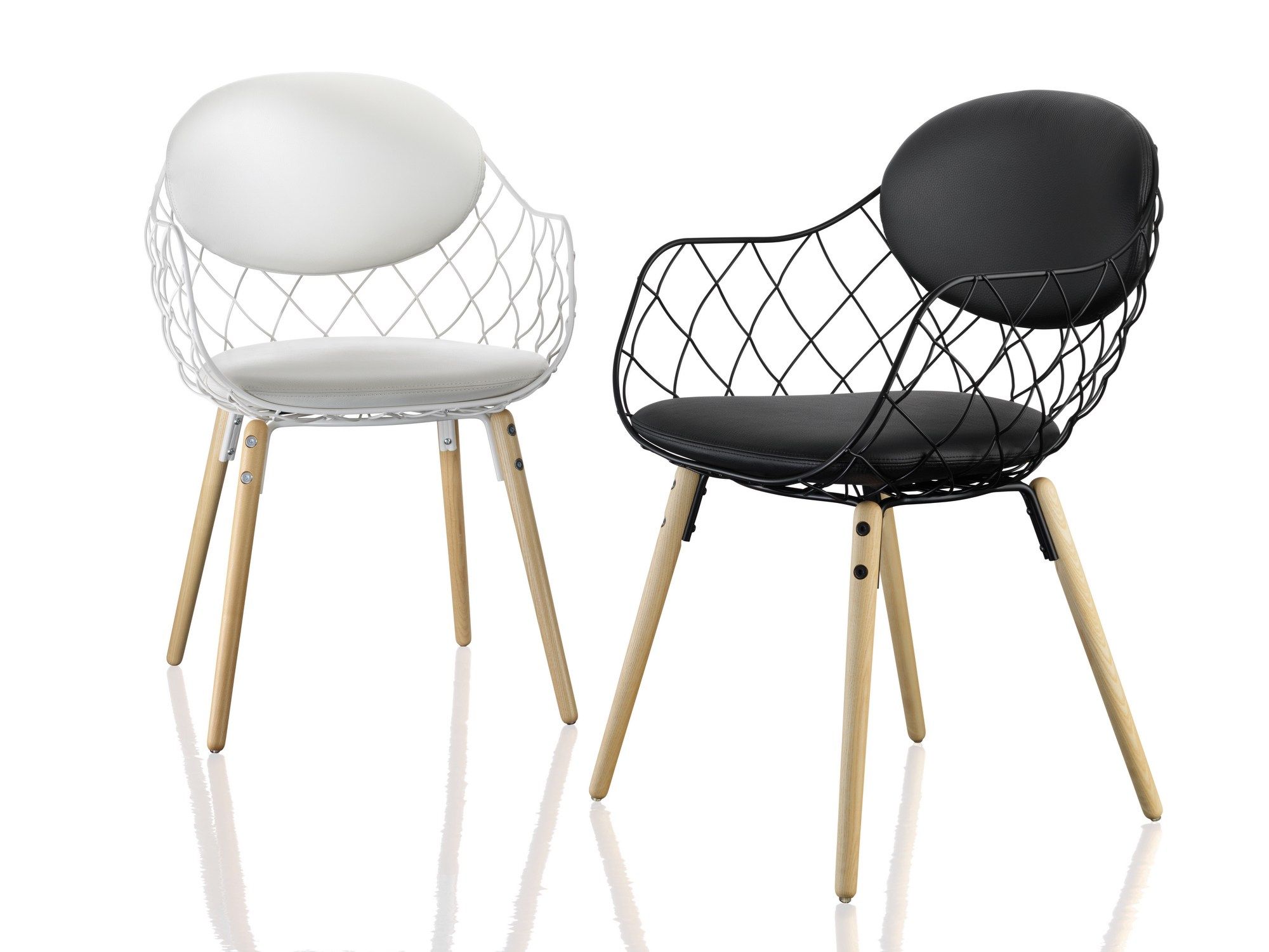 Стальной и деревянный стул с подлокотниками Magis Piña ARCH-00073837