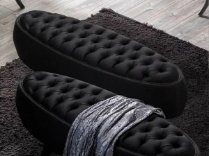 CorteZari Мягкая скамья из ткани Zoe gold 438