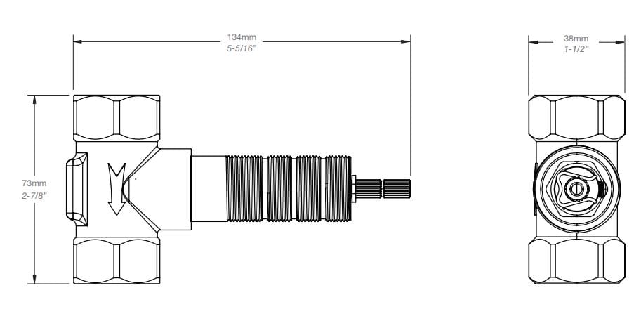Встраиваемый корпус для смесителя BARIL RVA-2719-34 ARCH-00148370 - Вид №2