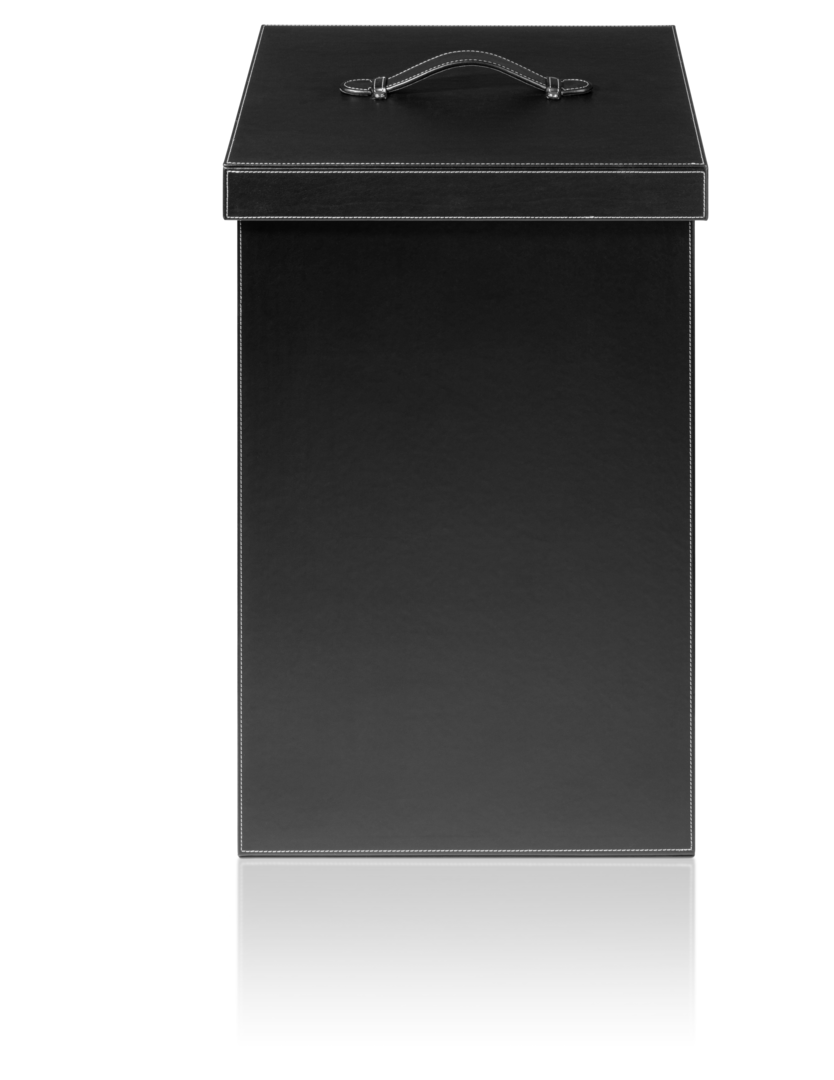 Корзина для белья BROWNIE WB DECOR WALTHER Имитация кожи белая 924750  - Вид №2