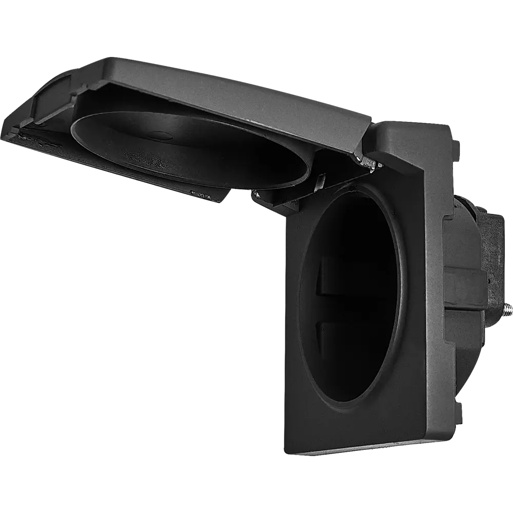 Розетка IEK Brite встраиваемая с защитными шторками, графит 87761576 STLM-1545123 - Вид №3