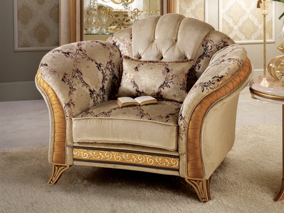 Кресло из ткани в классическом стиле с подлокотниками Arredoclassic Мелодия ARCH-00102574