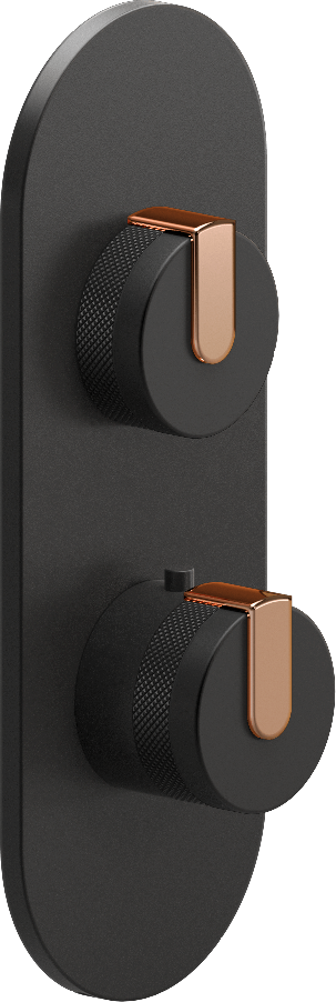 E-8026-R1MBKE0-L1RG-BK-T Планка M-Series с 2 ручками - Внешняя часть GRAFF MOD+