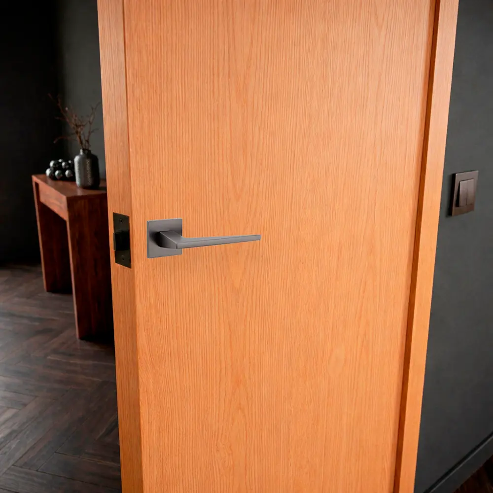 Дверная ручка на розетке Armex H-30171-A без запирания цвет графит STLM-2159181 - Вид №6