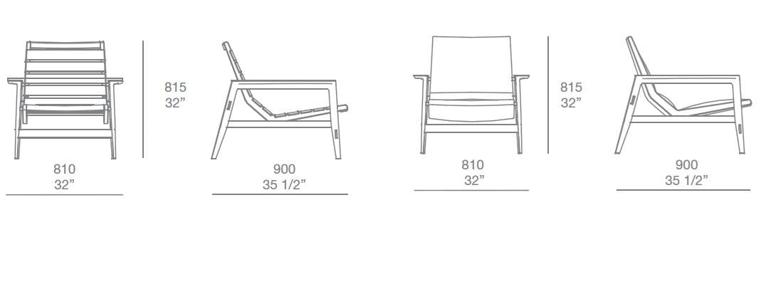 Тканевое кресло с подлокотниками Poliform Ipanema ARCH-00067567 - Вид №3