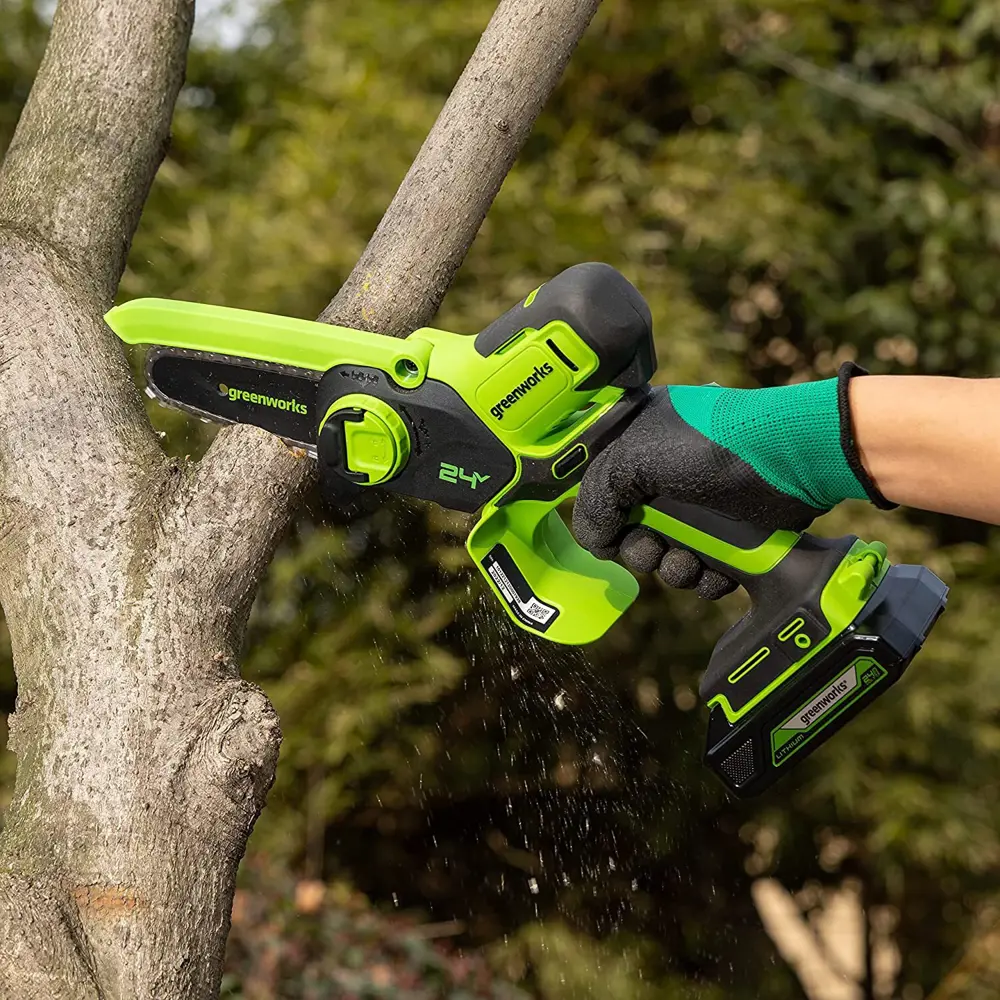 Аккумуляторная цепная пила Greenworks G24MCS10 для сада и дачи 89306376 STLM-0961018 - Вид №1