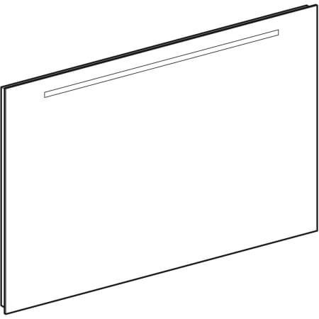 GEBERIT 500.585.00.1 Зеркало с подсветкой Option Basic, подсветка сверху  - Вид №1