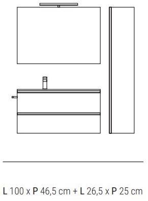 Ideagroup Подвесная тумба под умывальник с ящиками System sun-id-1349278 - Вид №1