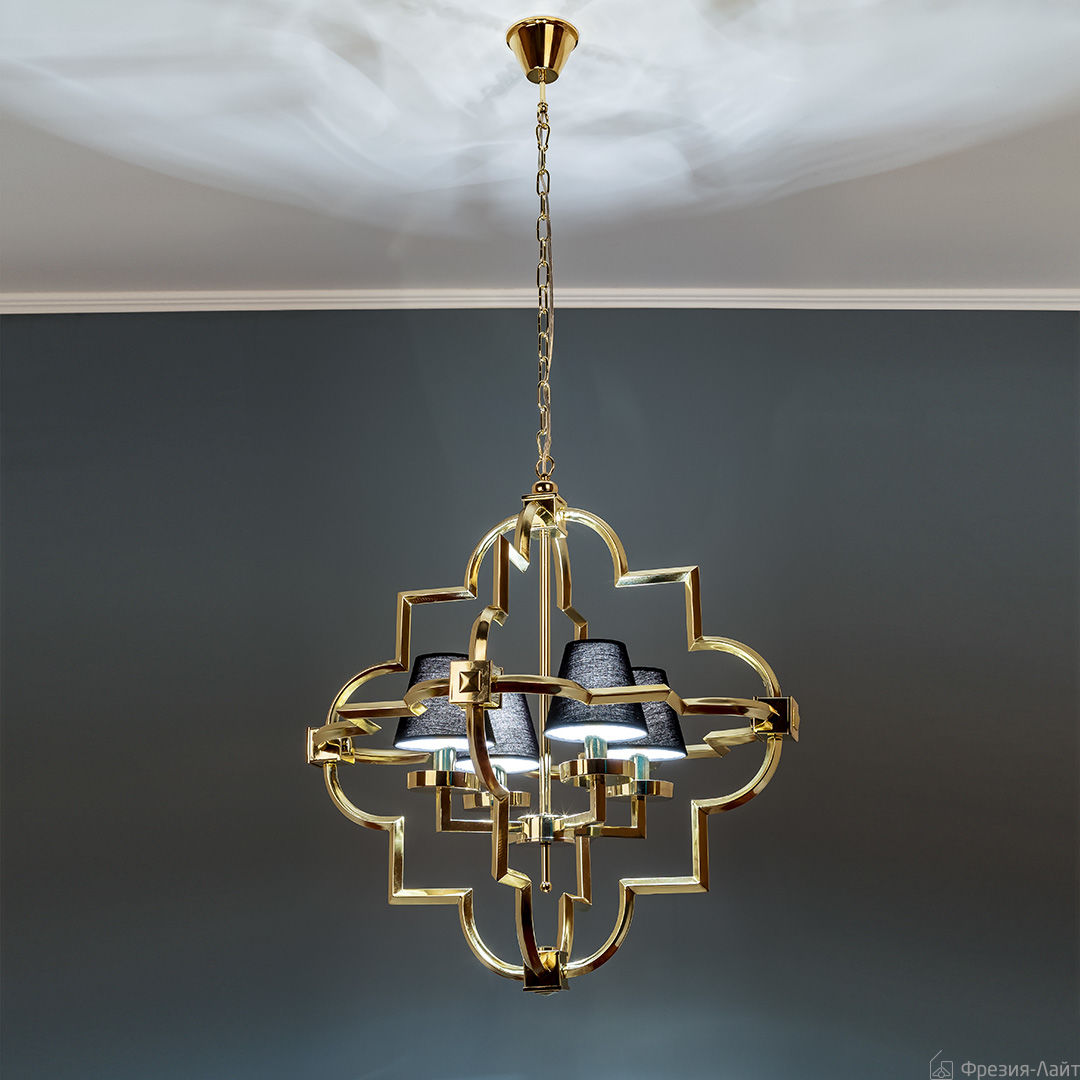 Frezia Light 1010/4 gold/black люстра подвесная 116025