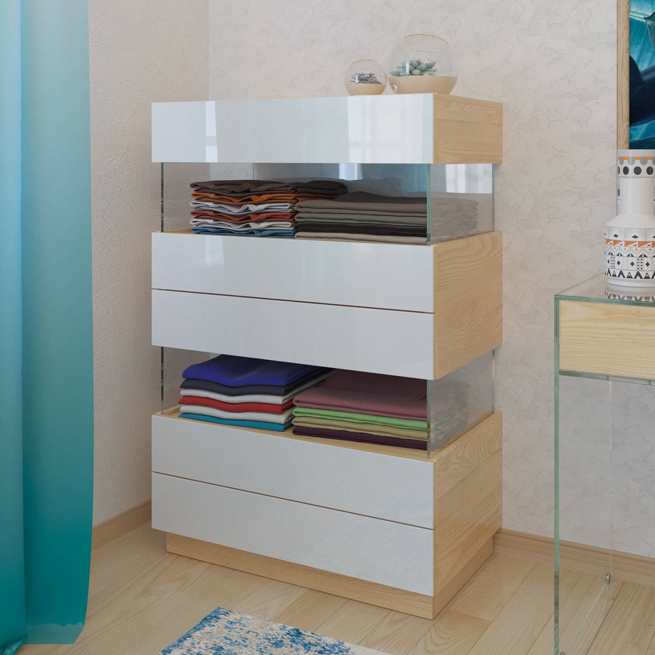 Комод белый "Фрэнк-2" GRAUM ДИЗАЙНЕРСКИЕ 304011 Бежевый;белый  - Вид №1