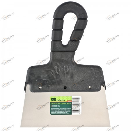 Шпатель фасадный из нержавеющей стали 150мм с пластмассовой ручкой СИБРТЕХ 12316