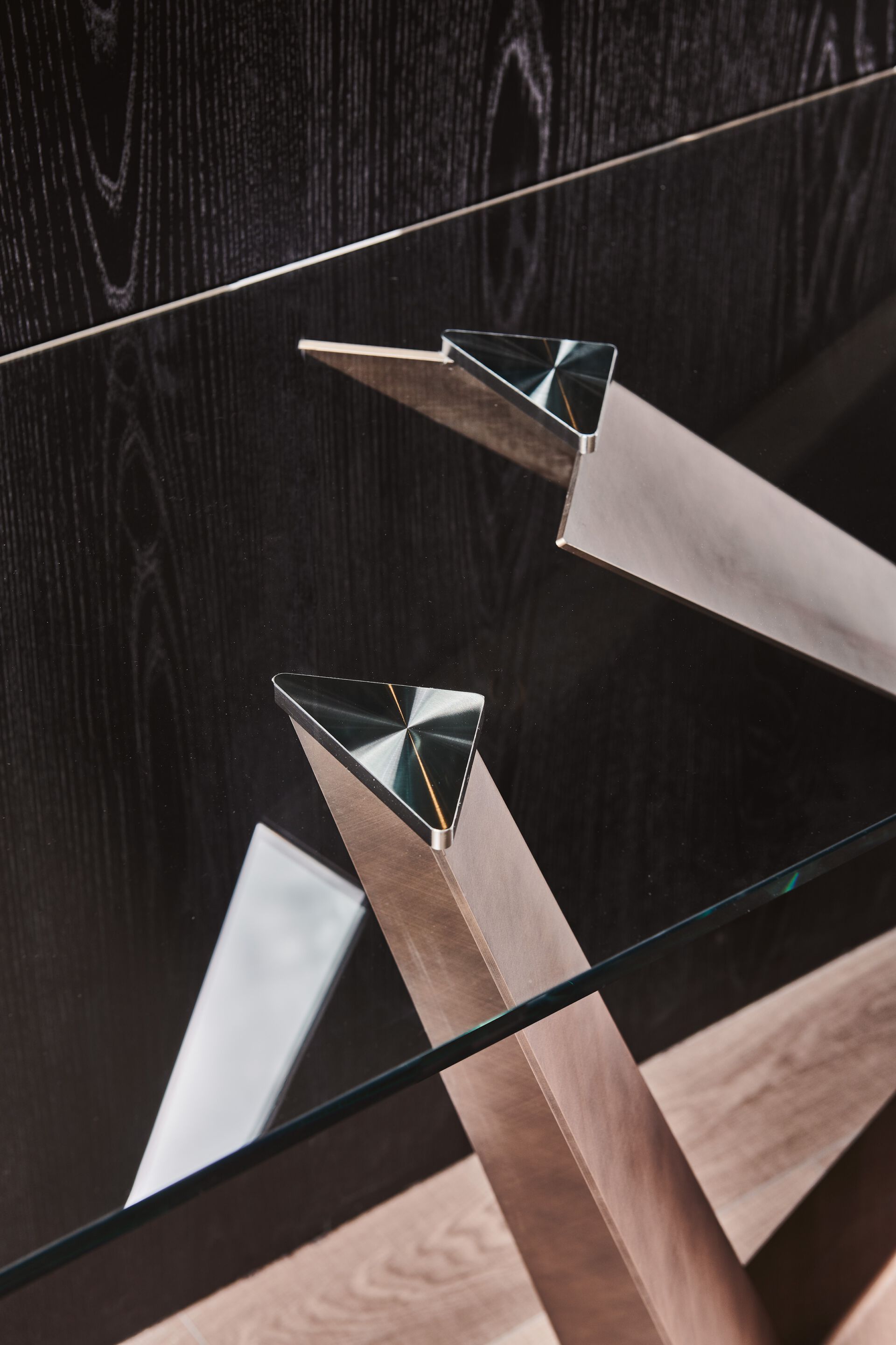 Прямоугольная консоль из стали и хрусталя Cattelan italia WESTIN ARCH-00007957 - Вид №4