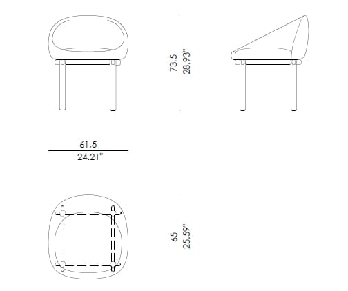 Мягкий стул из ткани Enne KAI A ARCH-00074980 - Вид №8