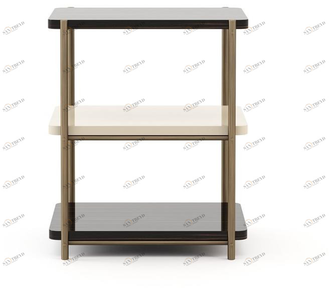 Stylish Club Квадратный журнальный столик из бронзы и дерева Her Scf.he04