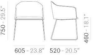 Pedrali Кресло-санки с подлокотниками Laja 881 - Вид №4