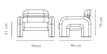 Тканевое кресло с подлокотниками DOOQ Vertigo ARCH-00075600 - Вид №1