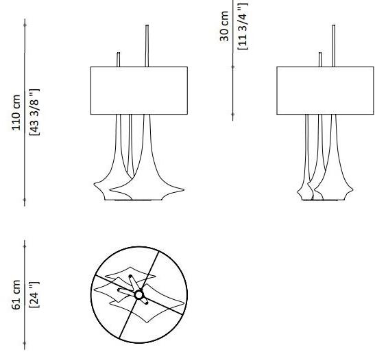 Paolo Castelli Настольная лампа из конопли непрямого света в современном стиле  Ill.osca.100  - Вид №3