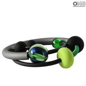 4658 ORIGINALMURANOGLASS Браслет Персия - Зелёный - муранское стекло Original Murano Glass OMG 50 см