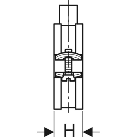 601.861.26.1 Хомут для трубы изолированный Geberit, с резьбовой муфтой M8/M10 Geberit  - Вид №3