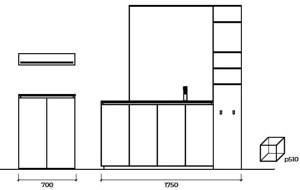 Cerasa Шкафчик для ванной с основанием для стиральной машины Segno sun-id-1466283 - Вид №5