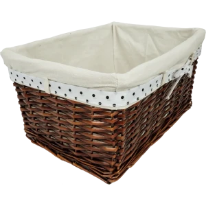 Корзина Ива с декоративным чехлом 41x20x30 см плетенье цвет коричневый