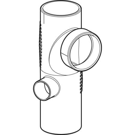GEBERIT 310.817.14.1 Крестовина двухплоскостная комбинированная Geberit Silent-db20, 88,5°, левая  - Вид №1