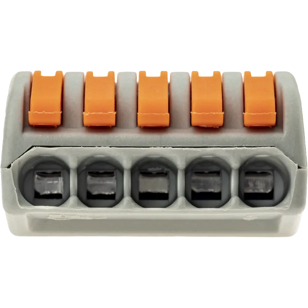 84746779 Клеммы соединительные монтажные с рычажком Duwi СМК 222-415 5-проводные 4мм² серые 20шт 26747 8 STLM-1106498  - Вид №3