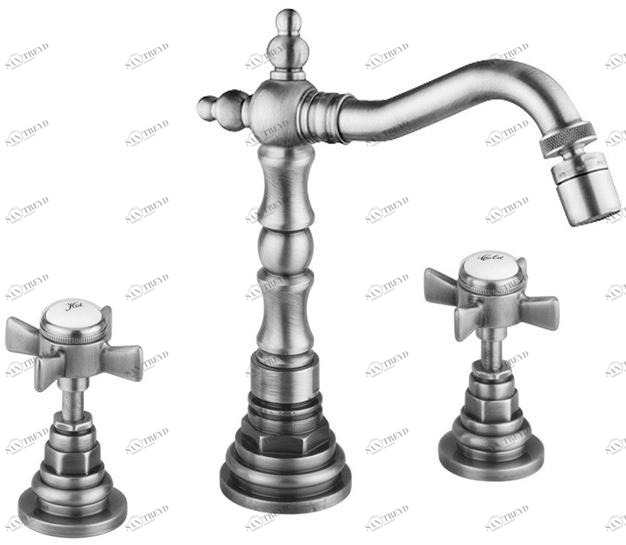 Rubinetteria Giulini Смеситель для биде на 3 отверстия с регулируемым изливом Kensington 3745a