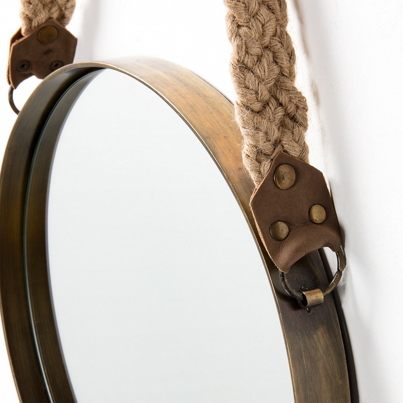 Зеркало круглое на подвесе диаметр 31 см Stiel от La Forma LA FORMA ДИЗАЙНЕРСКИЕ 153236 Латунь  - Вид №2