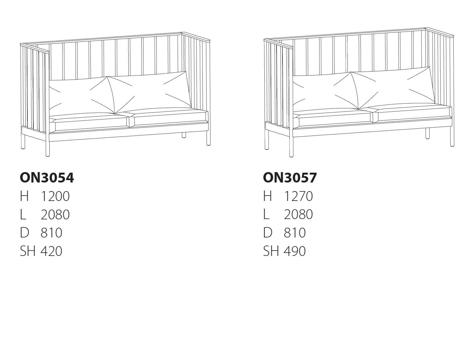 3-местный деревянный диван с высокой спинкой Karl Andersson Ondulé ARCH-00135427 - Вид №7