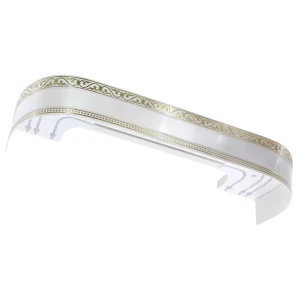 Карниз трехрядный составной Монарх 200 пластик цвет белый глянец