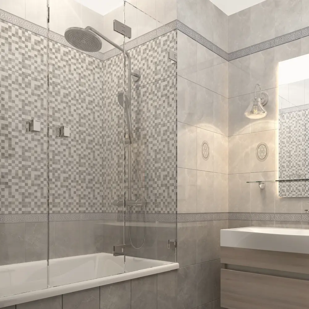 Плитка настенная Шахтинская Плитка Дора 20x30 см 1.44 м² цвет серый микс STLM-2206873