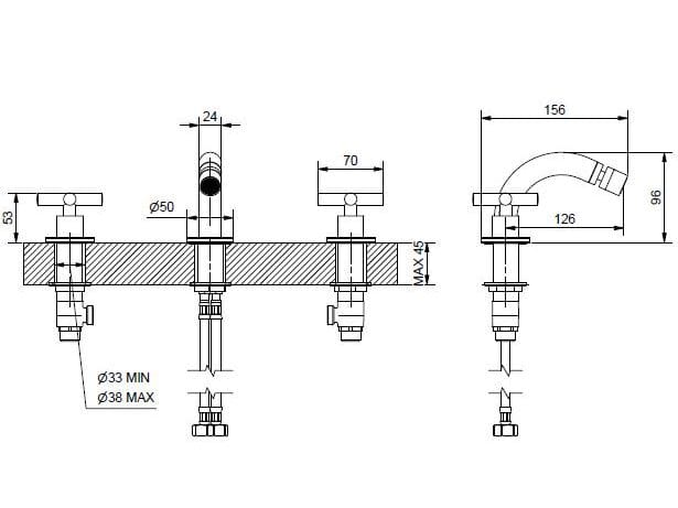 Смеситель для биде из хромированной латуни Bugnatese Rodos ARCH-00000739 - Вид №1
