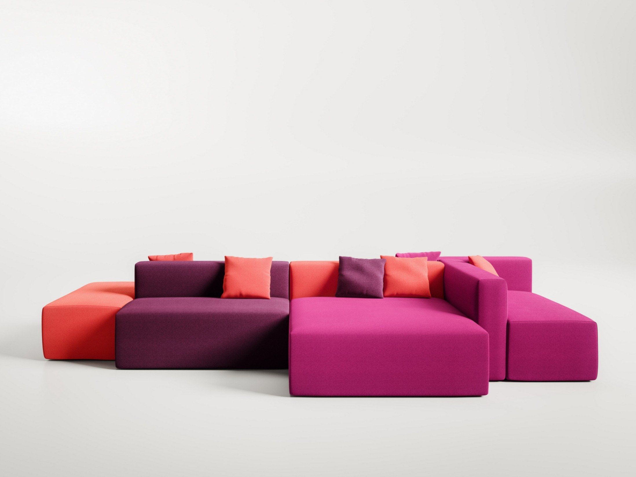 Модульный диван для контрактной ткани FANTONI Seating system ARCH-00061962