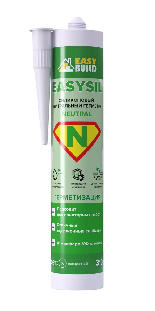 91151995 Герметик Easybuild Easysil 10009 цвет прозрачный 0.31 л STLM-0855782