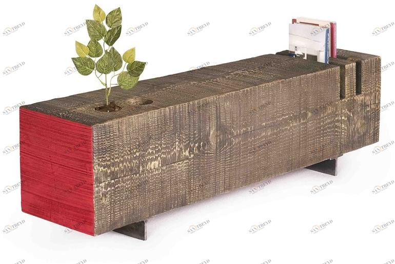 ARKOF LABODESIGN Журнальный столик из дуба с вазой sun-id-1461881