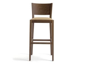 Высокий стул из бука с мягким сиденьем