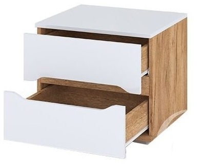 91043608 Тумба прикроватная 50x43x45 см 2 ящика ЛДСП цвет kraft STLM-0455513 СТЕНДМЕБЕЛЬ