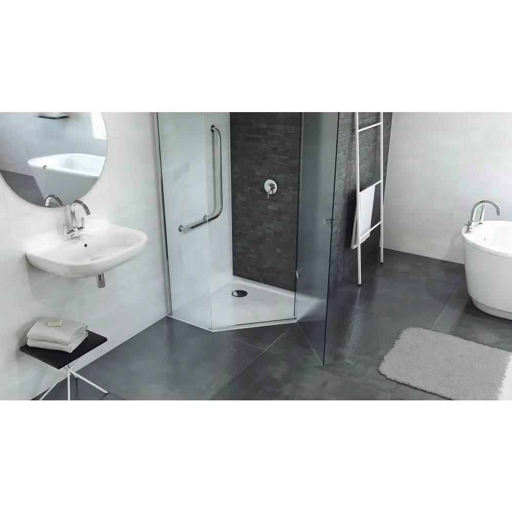 Душевой поддон BLB U HG пятиугольный сталь 90x90 см Без серии STLM-2122325 - Вид №2