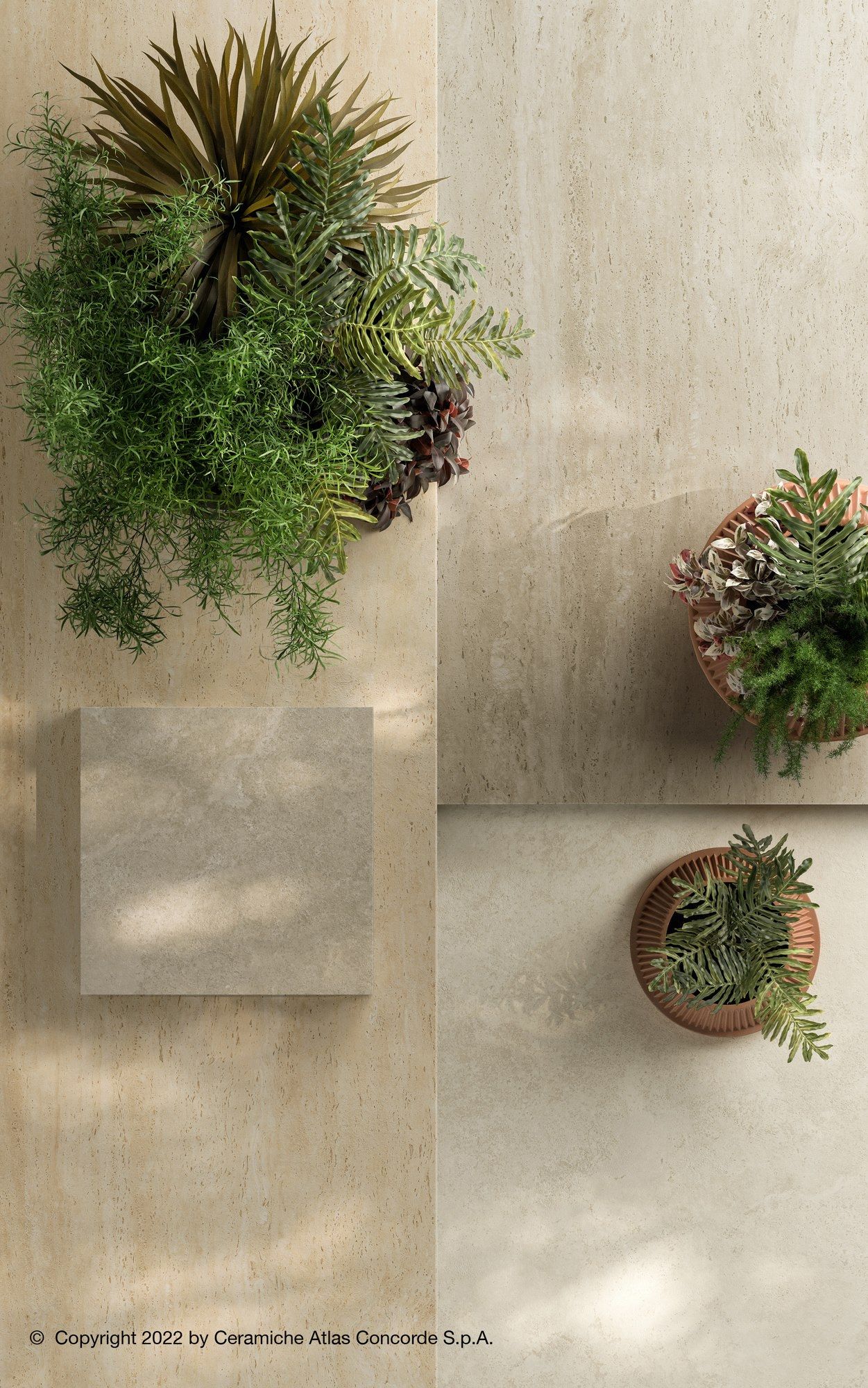 Напольная плитка из керамогранита с мраморным эффектом Atlas Concorde Marvel Travertine ARCH-00143855 - Вид №13