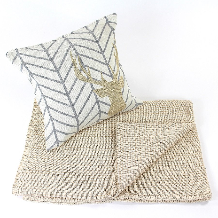 Подушка с рисунком golden deer, 45х45 см ENJOYME РИСУНОК 254892 Белый  - Вид №4