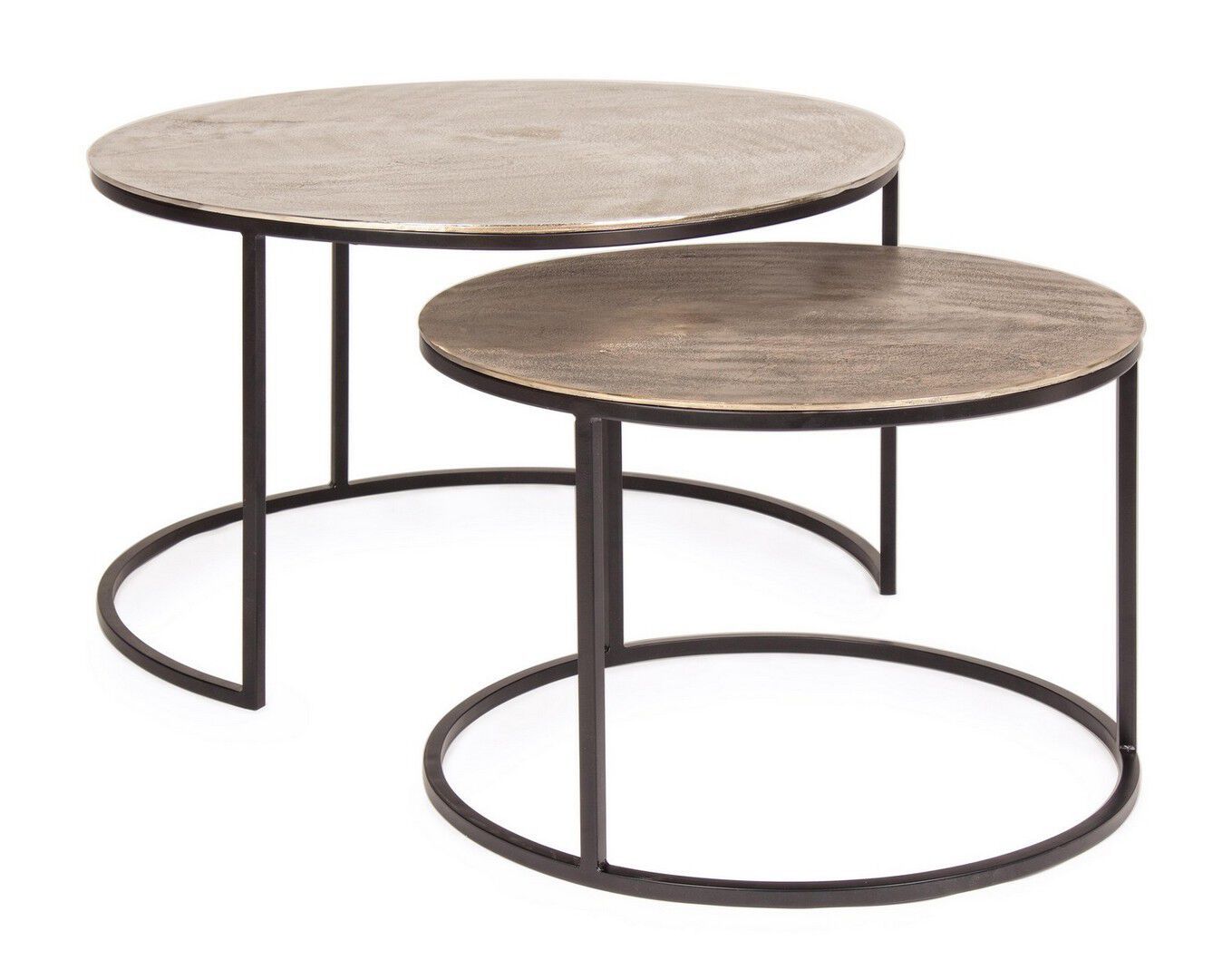 Набор из двух металлических круглых столиков BIZZOTTO AMIRA ARCH-00066497 - Вид №4