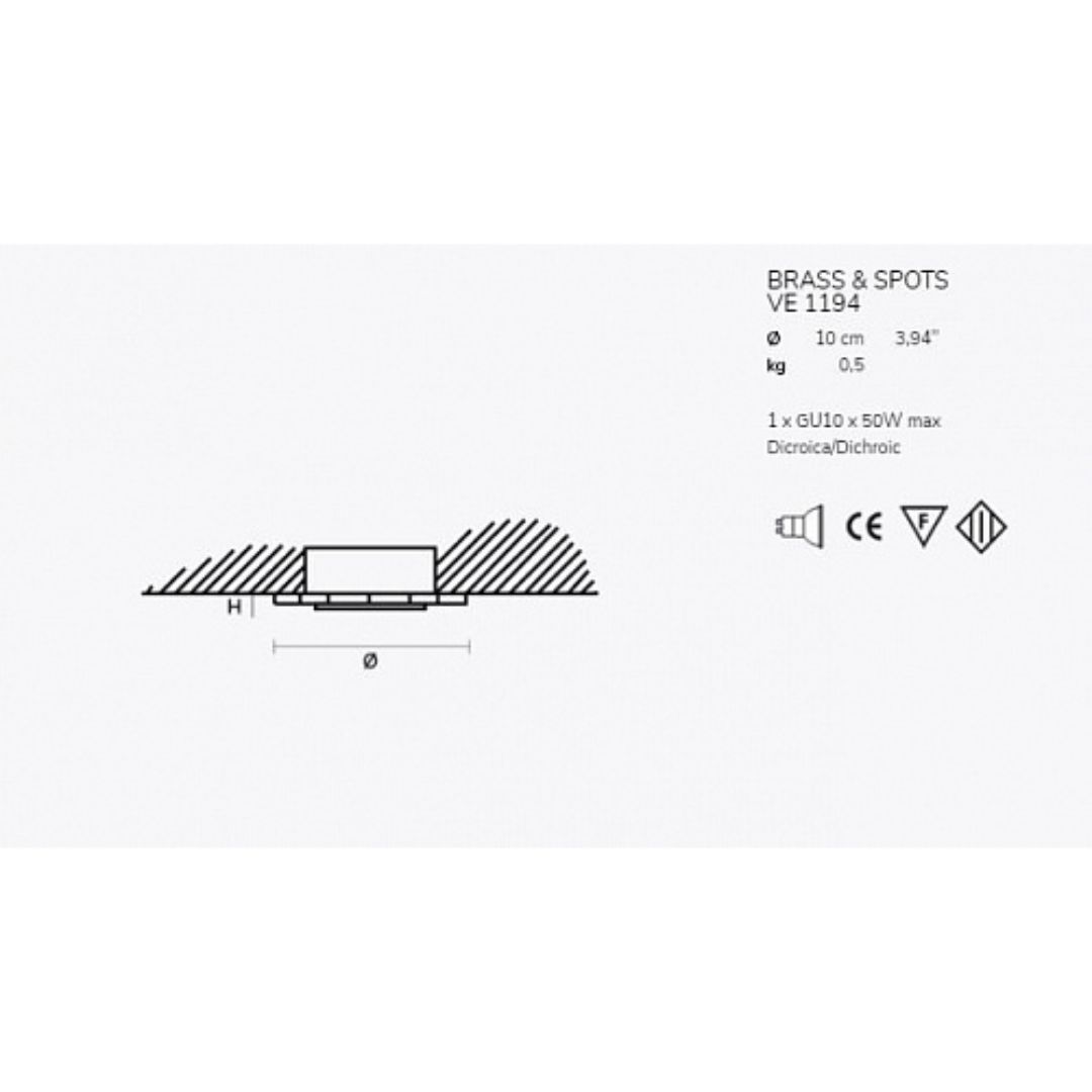 Masiero VE 1194 встраиваемый потолочный ve1194 - Вид №1
