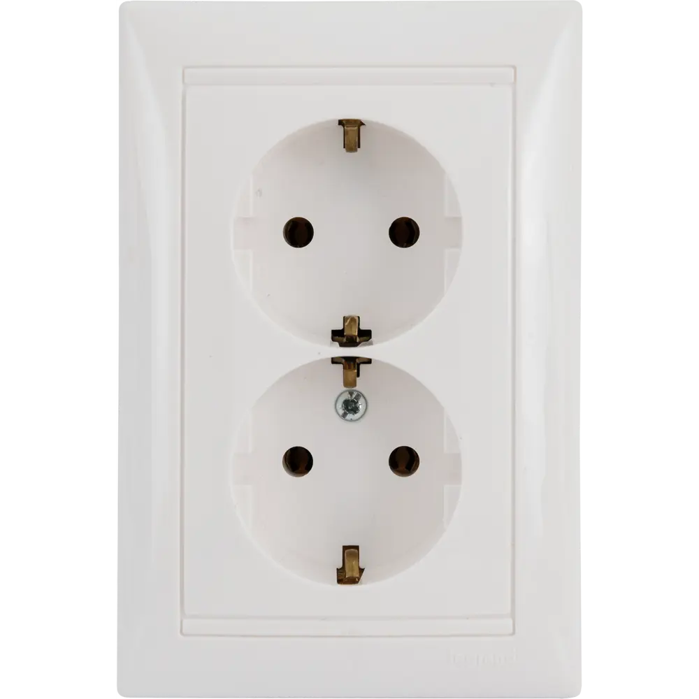Розетка с заземлением Legrand «Valena» 2 разъёма, цвет белый 11419915 STLM-2059566 