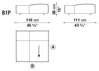 B&B Italia Модульный диван из ткани Bend sun-id-1452964 - Вид №19