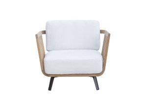 Садовое кресло из тикового дерева и акриловой ткани