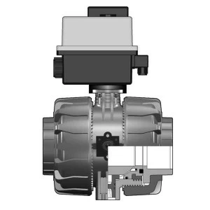 SANIT 523447020015025 2/2-ходовой шаровой кран ВКД, ПВХ-C, D 16 - 110 г, клей рукав