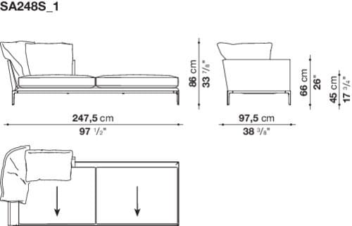 Угловой диван из ткани B&B Italia Атолл ARCH-00091854 - Вид №31