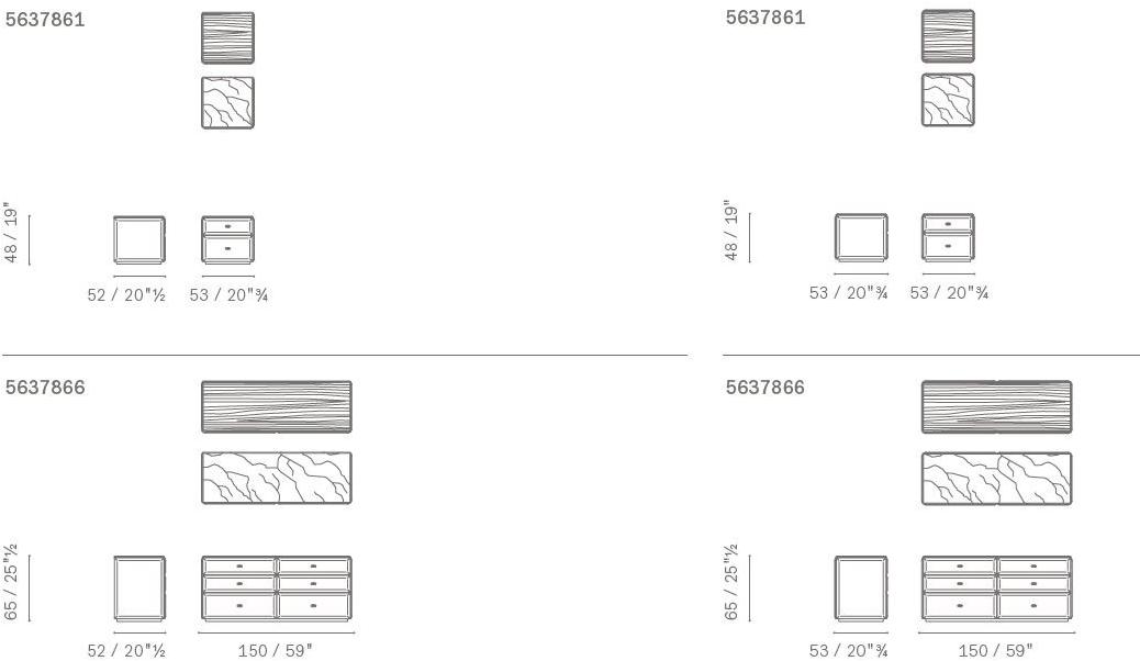 Poltrona Frau Кожаная тумбочка с ящиками La collezione - mobili e complementi sun-id-1478268 - Вид №2