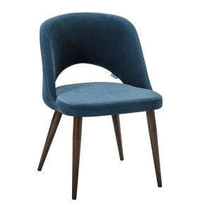 91542692 Кухонный стул R-home Diag 76.5x57.5x52.5 см велюр цвет синий STLM-1453941
